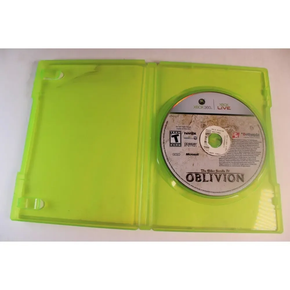 2 games: The Elder Scrolls IV and V Skyrim and Oblivion (Xbox 360) Authentic